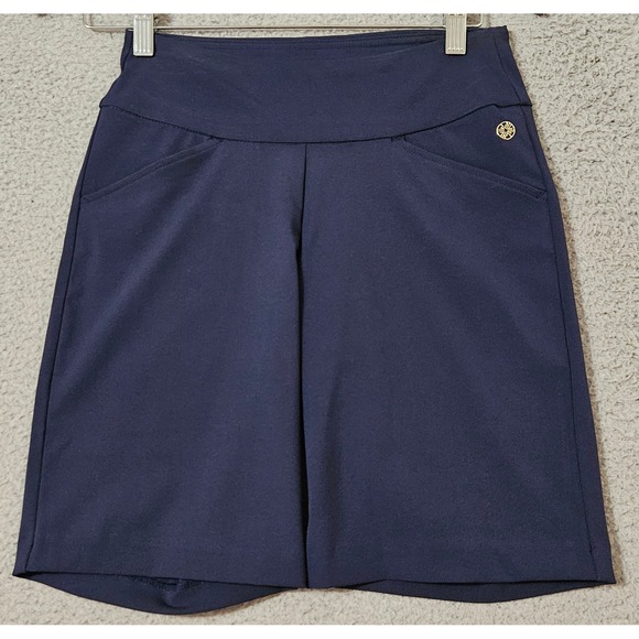 Lilly Pulitzer Pants - Lilly Pulitzer Luxletic Golf Shorts Navy Blue Solid Stretch Golf Short Size 00